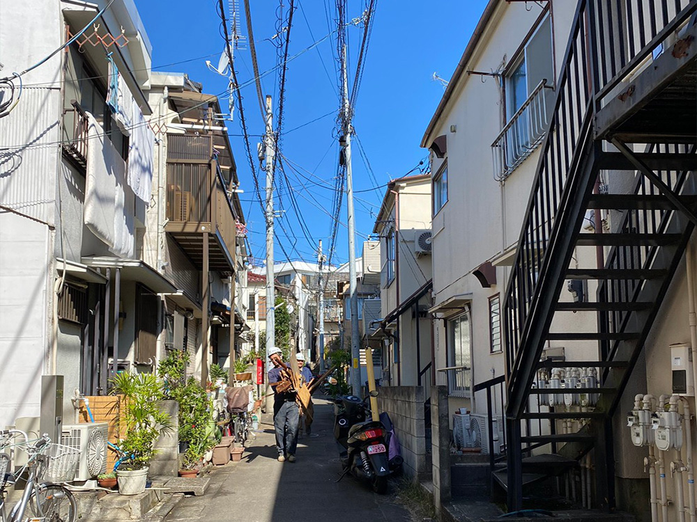 東京都目黒区の木造3棟解体工事 施工事例