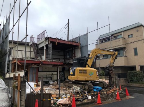 大宮区三橋 木造住宅解体重機による建物の解体工事