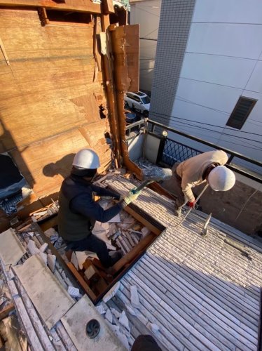 東京都江東区大島 木造3棟解体工事 施工事例手作業による木造建物3棟解体工事