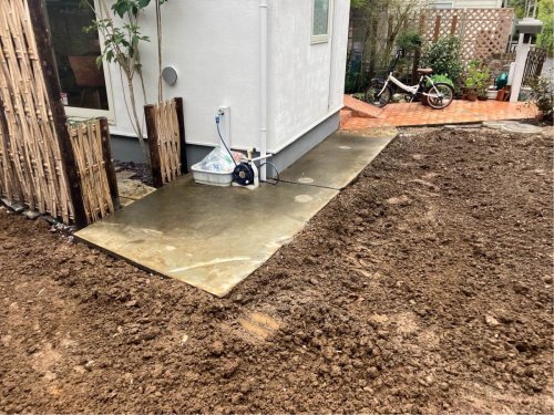 神奈川県横浜市都筑区 エクステリア目隠しフェンス 施工事例エクステリア目隠しフェンス工事着工前の様子